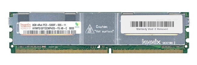 Memory RAM 1x 8GB Hynix ECC FULLY BUFFERED DDR2 667MHz PC2-5300 FBDIMM | HYMP31GF72CMP4D5-Y5